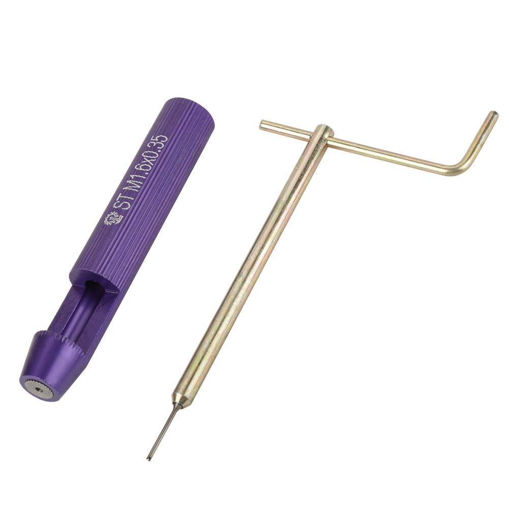 Threaded Inserts, 50pcs SUS304 Stainless Steel Female Thread Self Tapping Set M1.6x0.35x2D Thread Repair Insert Kit Drilling Helicoil Repair Kit