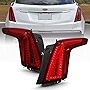 ACANII - For 2017-2021 Cadillac XT5 Dark Red Lens LED Tail Lights Brake Lamps Pair Set Assembly Replacement Left+Right