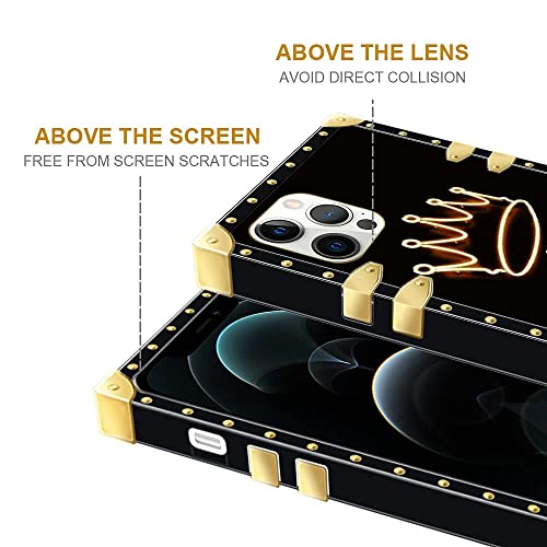 Daizag Iphone 13 Pro Max Case,I'm The Queen Iphone 13 Pro Max Cases For Girls,Square Fully Protected Reinforced Corners Design Soft Tpu Silicone Back Cover Case For Iphone 13 Pro Max 6.7-Inch #TOP3