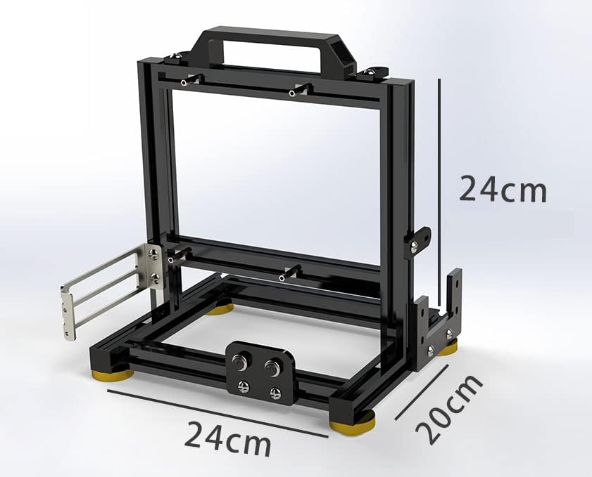 Image of ITX (17 x 17cm) PC Motherboard Open Case Frame, Open Bare Metal Air Water Cooling Fan Stand (Black)