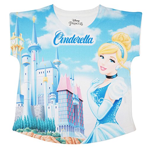 Image of Disney Princess by Wear Your Mind Girl's Plain Regular fit Shirt (DPS0038 Blue1 13-14 Years)
