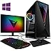 Vibox Cosmos 45 Gaming-PC Computer mit 1 Gratis-Spielen, Win 10 Pro, 22 Zoll HD Monitor (4,0GHz AMD Ryzen Quad-Core Prozessor, Nvidia GeForce GTX 1050 Ti Grafikkarte, 8Go DDR4 RAM, 120GB SSD, 2TB HDD)