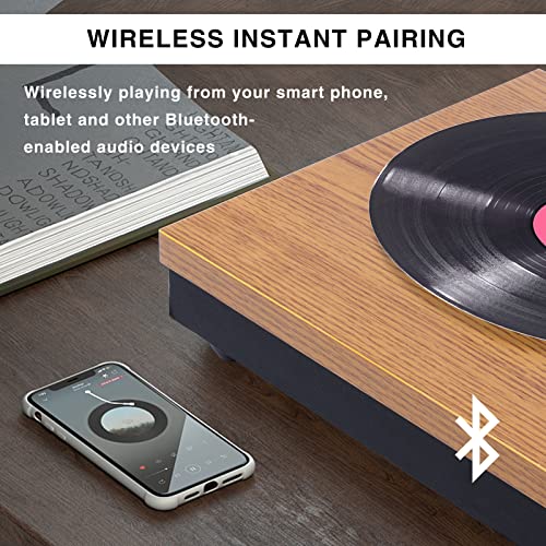 Platine Vinyle, Chinflly Tourne Disque Vinyle à Encodeur Numérique Portabl Bluetooth avec Haut-parleurs Stéréo Intégrés… - Les Beatles, Paul McCartney, John Lennon, RIngo Starr, George Harrison Platine Vinyle, Chinflly Tourne Disque Vinyle à Encodeur Numérique Portabl Bluetooth avec Haut-parleurs Stéréo Intégrés… – Image 5