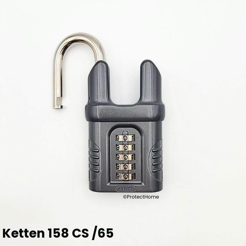 ABU15865CS Kombinations-Vorhängeschloss 158CS/65 mit geschlossenem Bügel, 65 mm (5 Ziffern)