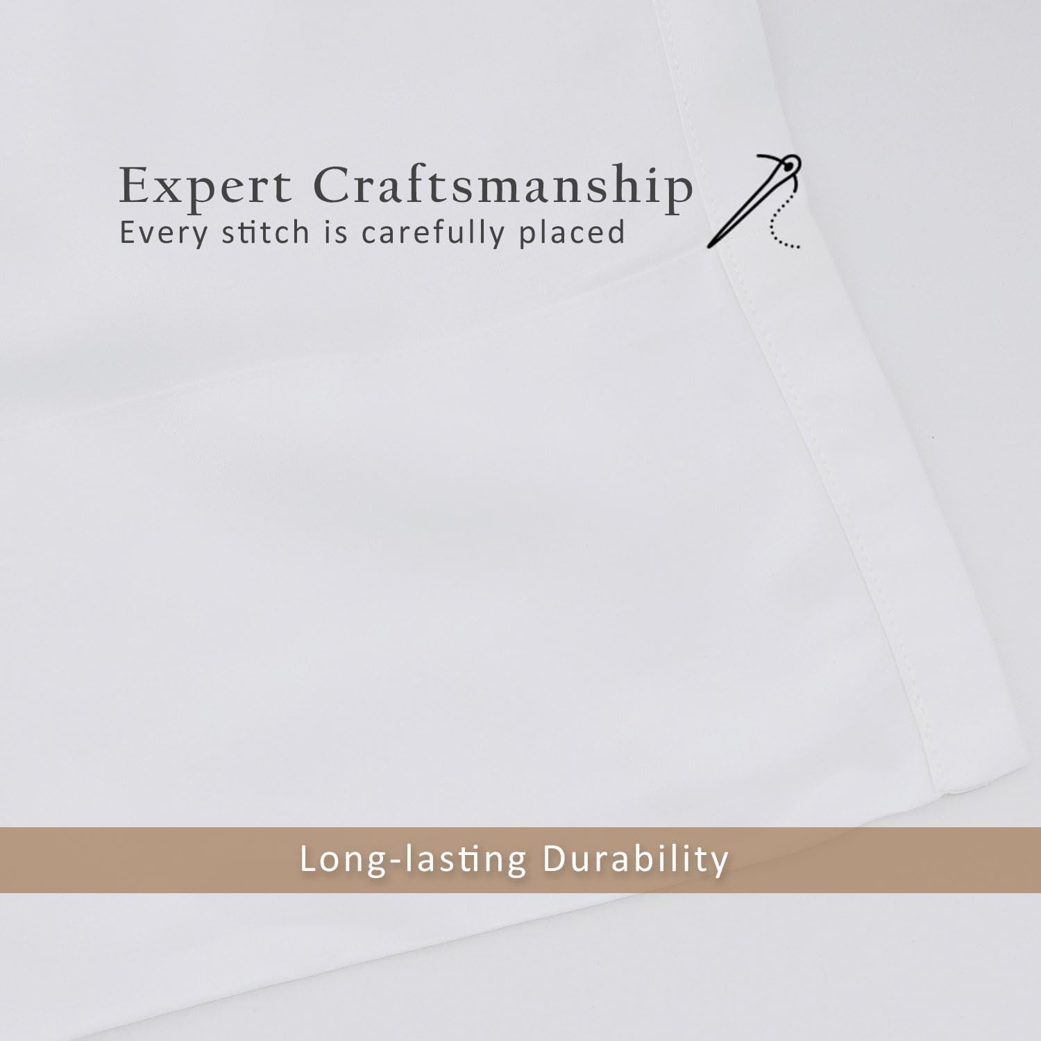 TOSMO Luxury Cooling Sheet Set - 100% Viscose from Bamboo, 4-Piece Bedding Set (King Size) - 18” Extra Deep Pockets, Oeko-Tex Certified, Silky Soft and Breathable, Classic White - Image 6