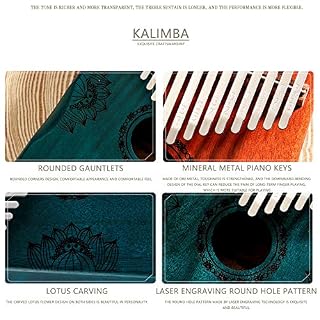 Kalimba 17 Pouce Clé Piano, Pocket Pouce Finger Piano Acajou Corps, Doigt Percussion Clavier, Avec Sac Kalimba (18cm X… - Les Beatles, Paul McCartney, John Lennon, RIngo Starr, George Harrison Kalimba 17 Pouce Clé Piano, Pocket Pouce Finger Piano Acajou Corps, Doigt Percussion Clavier, Avec Sac Kalimba (18cm X… – Image 3