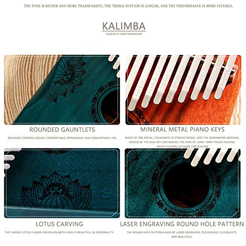 Kalimba 17 Pouce Clé Piano, Pocket Pouce Finger Piano Acajou Corps, Doigt Percussion Clavier, Avec Sac Kalimba (18cm X… - Les Beatles, Paul McCartney, John Lennon, RIngo Starr, George Harrison Kalimba 17 Pouce Clé Piano, Pocket Pouce Finger Piano Acajou Corps, Doigt Percussion Clavier, Avec Sac Kalimba (18cm X… – Image 4
