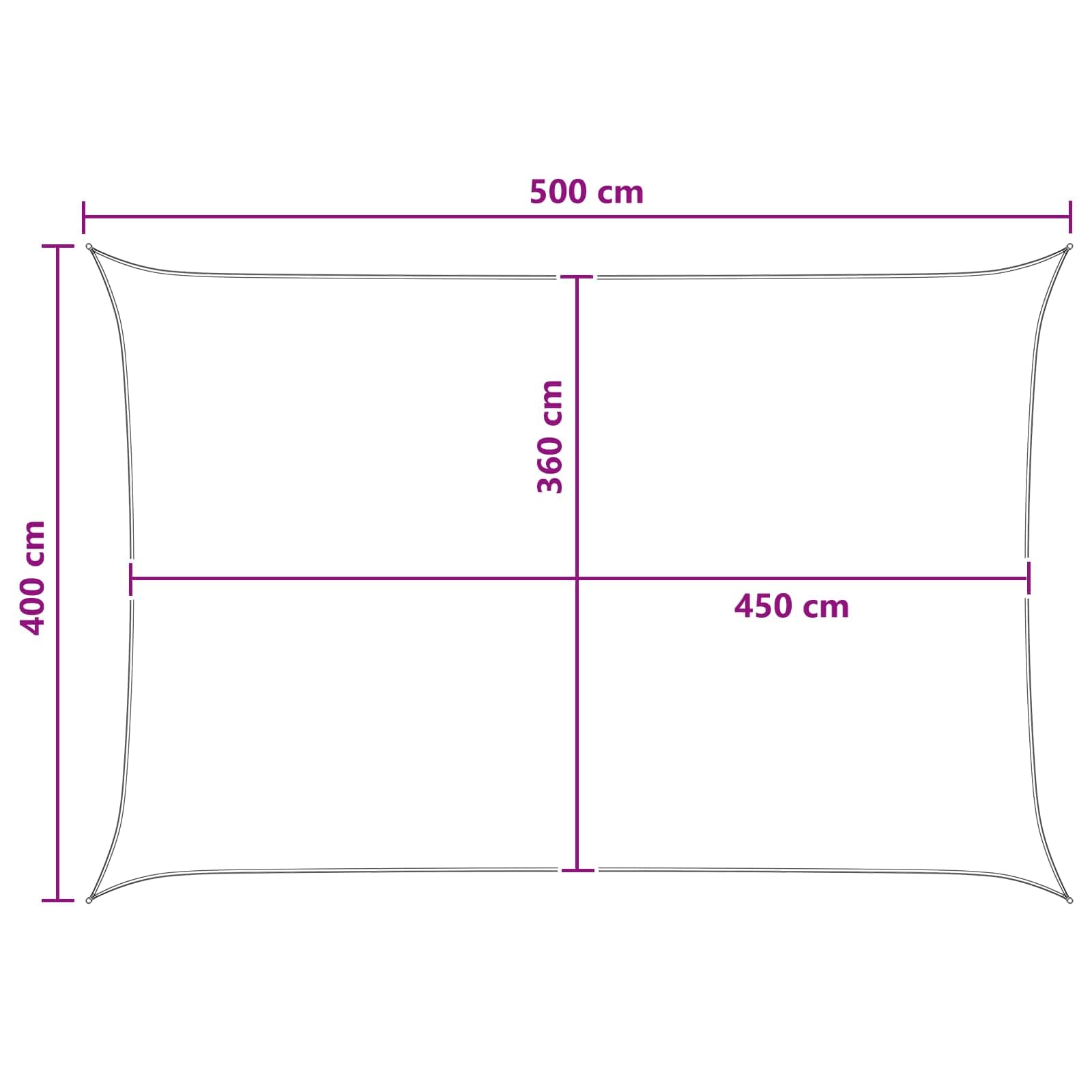 vidaXL Telo Ombra Blu e Bianco 4 x 5 m HDPE, Tenda moderna per giardino e terrazza, copertura sole, ombre, protezione UV, canopee per balconi