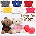 Litherr S 8 Pcs Sublimation Stffed Animal Tshirt for 8-12 Inch Plush Bear 8 Colors Stuffed Bear Clothes Perfect for DIY Stuffed Doll Outfit