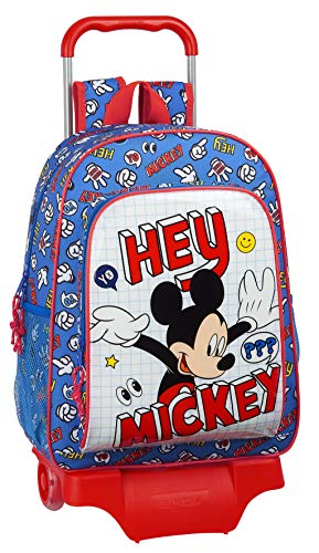 Safta Mochila Escolar con Carro 905 de Mickey Clubhouse  330x140x420mm  Multicolor  Things