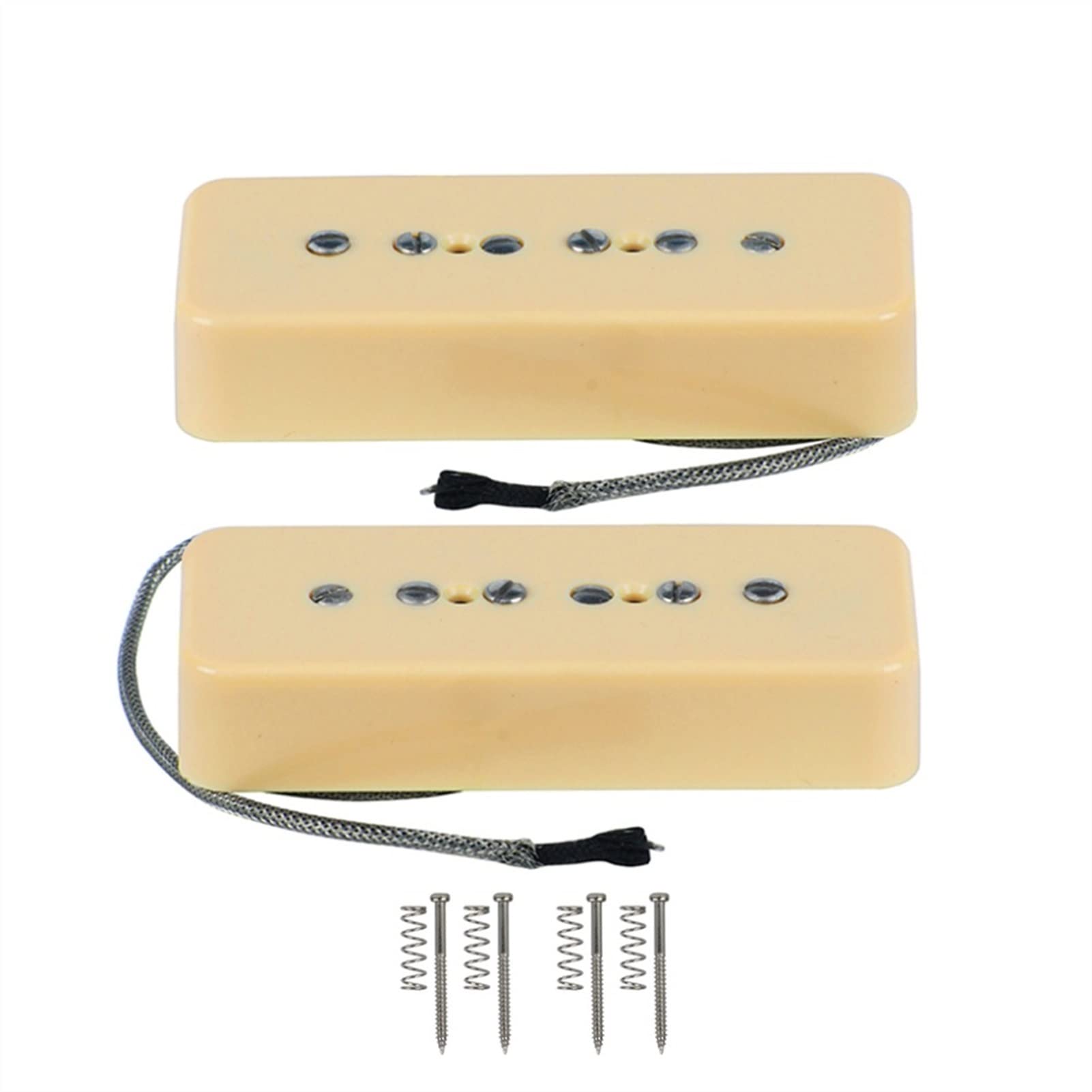 Neck Amplifier Bridge For LP Style Electric Guitar ALNICO 5 Guitar Pickup Soapbar Cream Set Odbiór gitary elektrycznej
