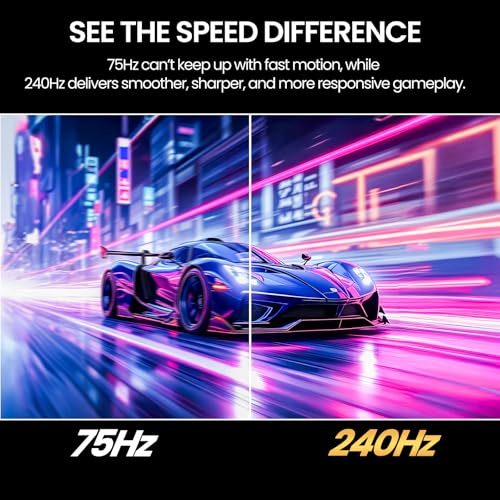 Image of CRUA 32'' 4K Curved Gaming Monitor, UHD 3840x2160 240Hz VA Screen, 1500R, FreeSync, 120% sRGB, Built-in Speakers, PIP /PBP, DP 1.4 & HDMI 2.1, Tilt Adjustable /Wall Mountable-Black
