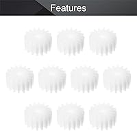 Vista 3 de Othmro Engranajes de plástico 16 dientes modelo 162A engranajes de reducción engranajes de gusano de plástico para RC coche robot motor