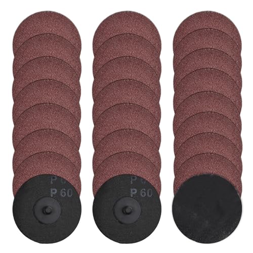 Image of SPEEDWOX 25pcs 3 inch Quick Change Disc Set 60 Grits Sanding Disc Roll Lock R-Type Roll Lock Adapter & Backing Pad for Die Grinder Surface Strip Grind Polish Finish Burr Rust Paint Removal