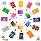 Finger Ink Pads for Kids Washable Craft Ink Stamp Pads,18 Colors DIY Kids Rainbow Finger Ink pad for