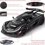 Toy Cars Model Jesko Black Alloy Collectibles Die-cast Vehicles with Sound and Light - Image 5