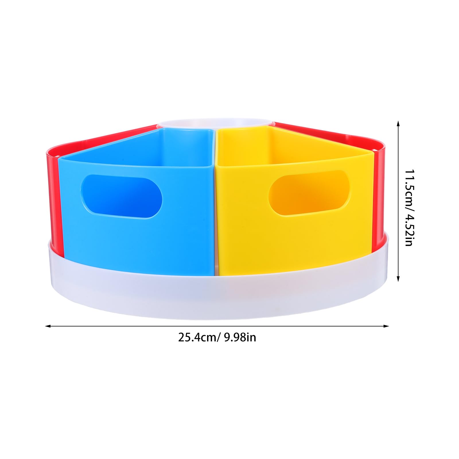 DOITOOL Portapenne Girevole da Scrivania in Plastica 10 Pollici con 6 Scomparti, Organizer Portaoggetti Girevole a 360 Gradi per Ufficio, Studio e Materiali Artistici