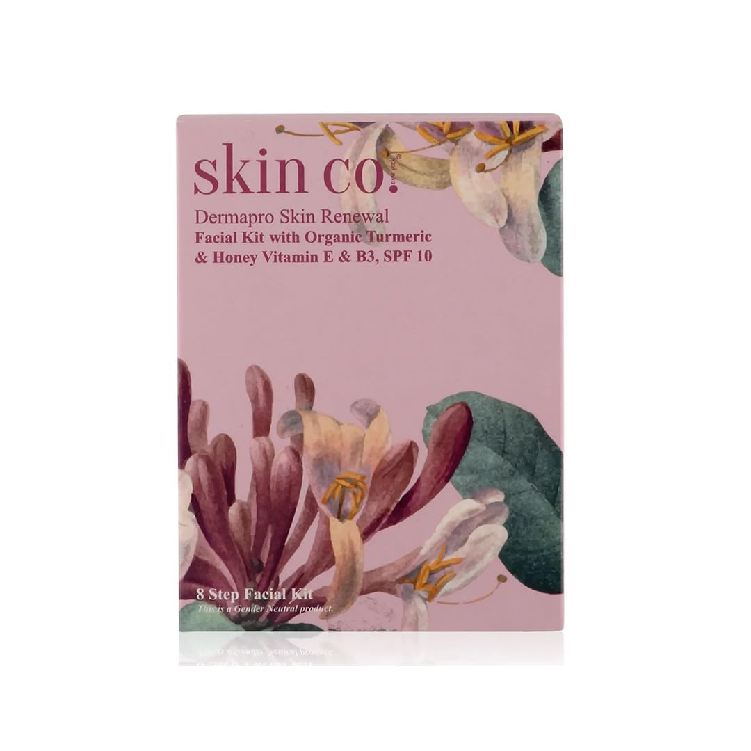 DermaPro Skin Renewal Facial Kit with Turmeric & Honey| Vitamin E, B3, SPF10| All skit Type