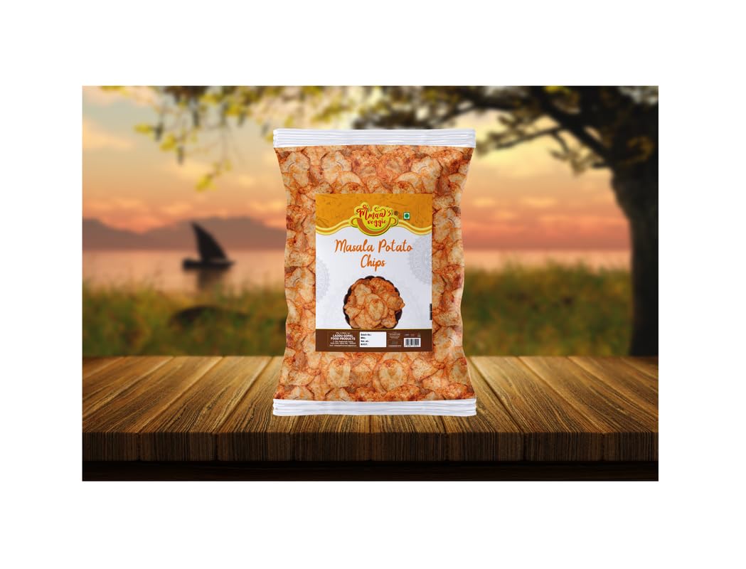 Mmaa's Veggie Marwar's Organic Ready to eat Namkeen Potato Chips Spicy | Red Chilli Aloo Chips | Low Fat Masala PATTA Wafer | Tasty Yummy Snack Healthy Snack | Batata PATTA Wafer Chips-150g*2Pack 2