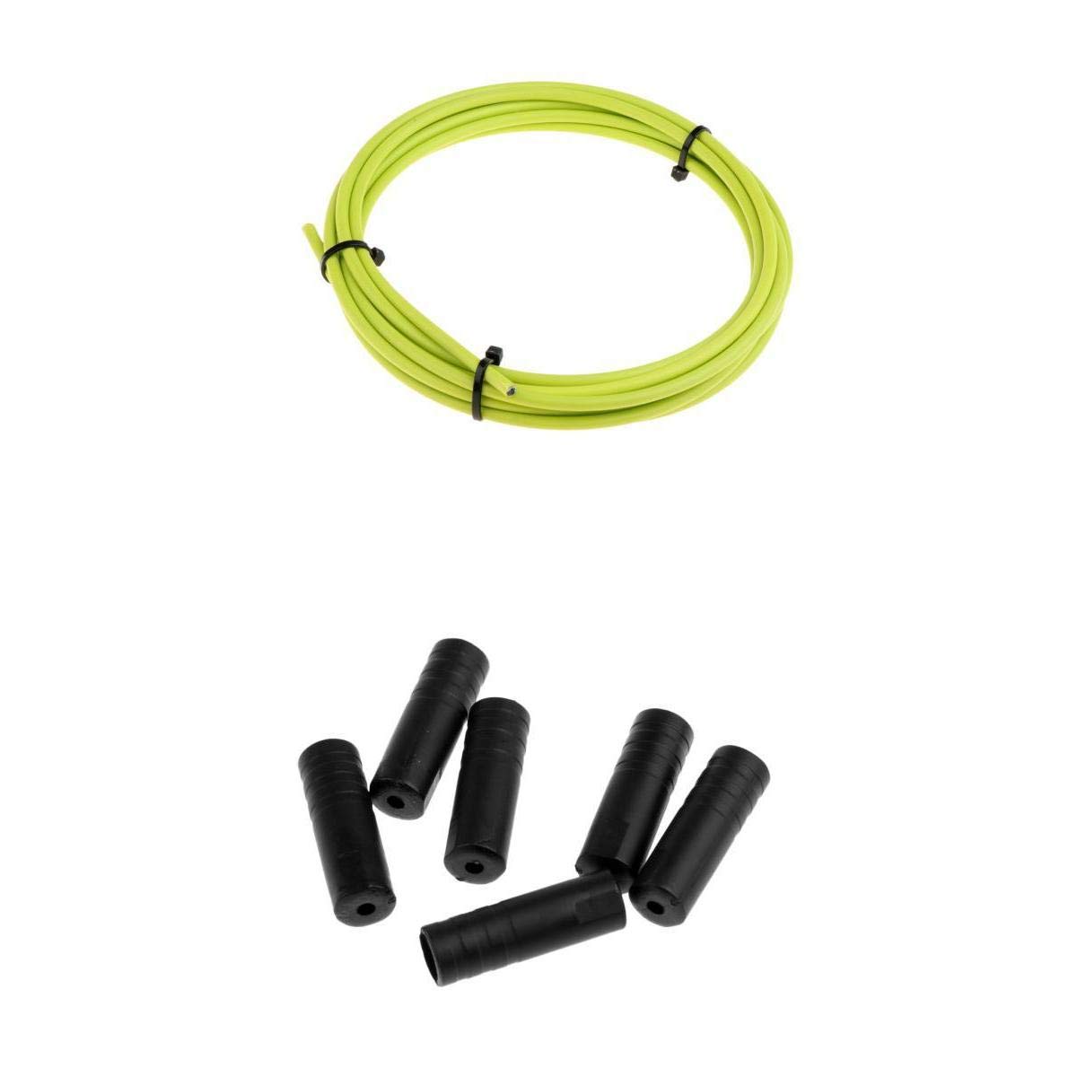 MERISHOPP Bike Shifter Derailleur Cable Line Housing Tube Pipe & 6pcs End Cap Tube Tip Green| Bike Brake Cable | Bicycle Gear Cable-picture-24