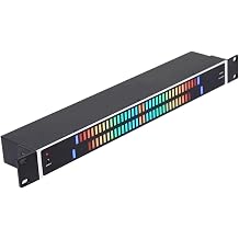 LED Music Spectrum Indicator Audio VU Meter 96 LED Sound Level Display Analyzer with 8 Modes 5 Brightness Levels Rack Mount Audio Visualizer for Studio Home Audio