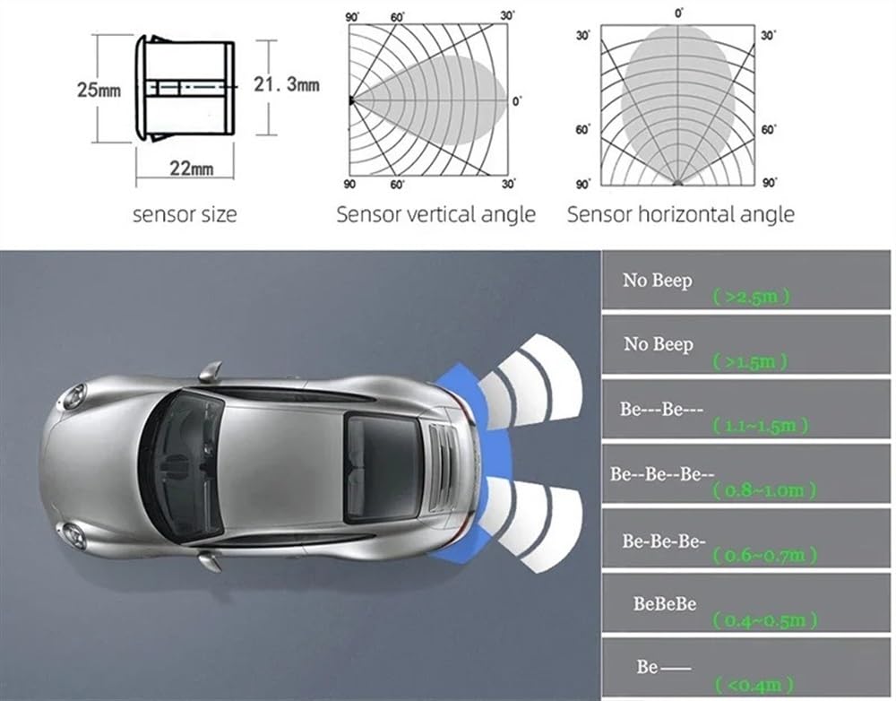 Radar recul Kit Capteurs Stationnement Voiture avec