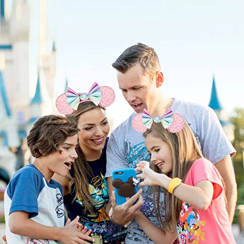 Image of FANYITY Mouse Ears, Sequin Mouse Ears Headband for Boys Girls Women (candy)