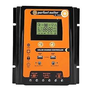 Solar laadregelaar, kunststof IP32 12V/24V 30A 50A MPPT Solar laadregelaar Zonnepaneel batterijregelaar Dual USB LCD…