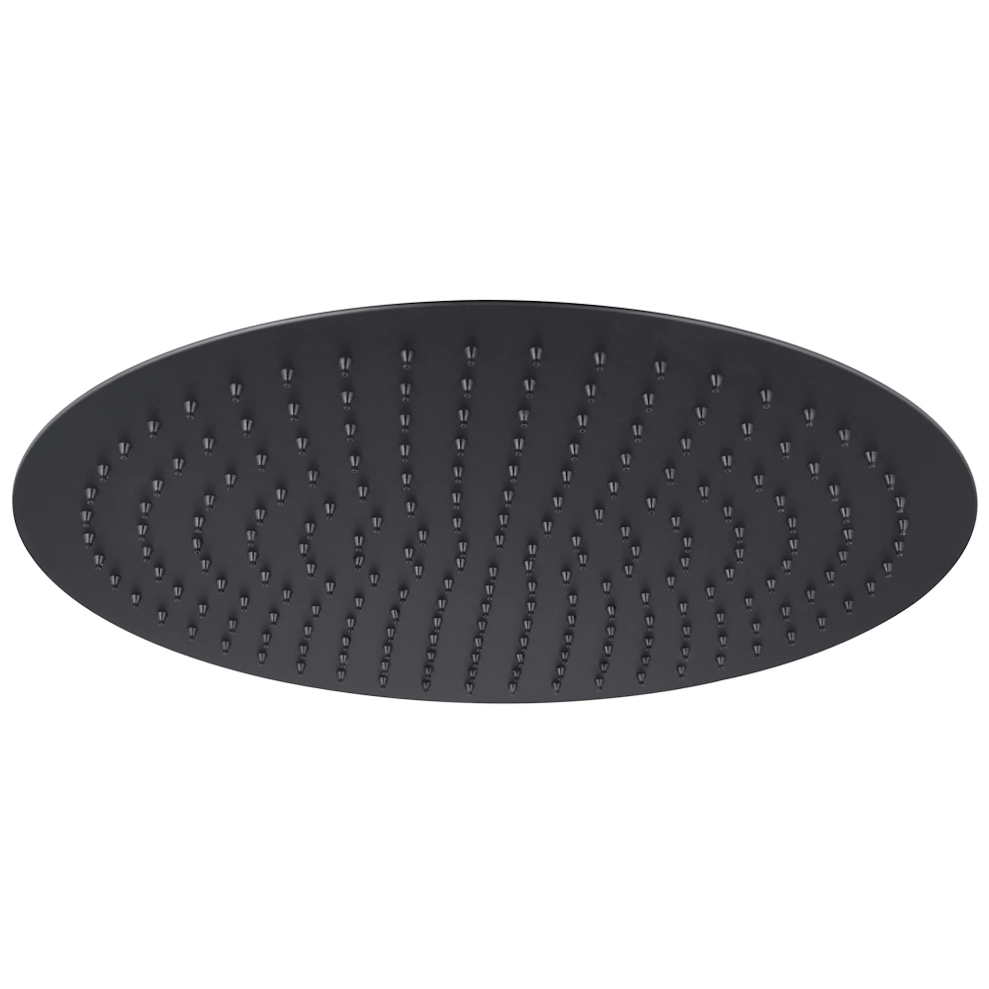 Enki Black R31, Round Ultra Slim Shower Head Stainless Steel 400Mm - Matte