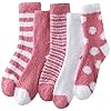 fauson Calcetines peludos para mujer, 5 pares de calcetines cálidos y acogedores para mujeres y madres, calcetines de invierno