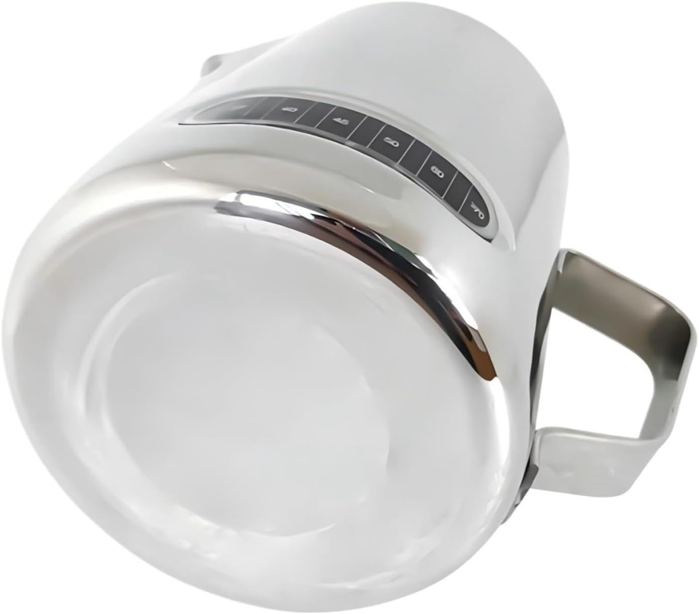 Coffee Milk Frothing Pitcher Jug 600ml Stainless Steel Latte Art Cup with Thermometer Indicator Accessories(8-18W)