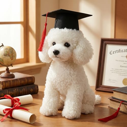 Gorro de Graduación para Perros con Borla Roja miniatura 6
