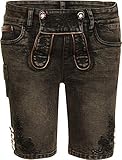lederhose bermuda MODELL Schicke Damenjeans im Lederhosen-Stil. Die Jeans ist in einem dunklen Braunton und hat eine schöne Waschung.