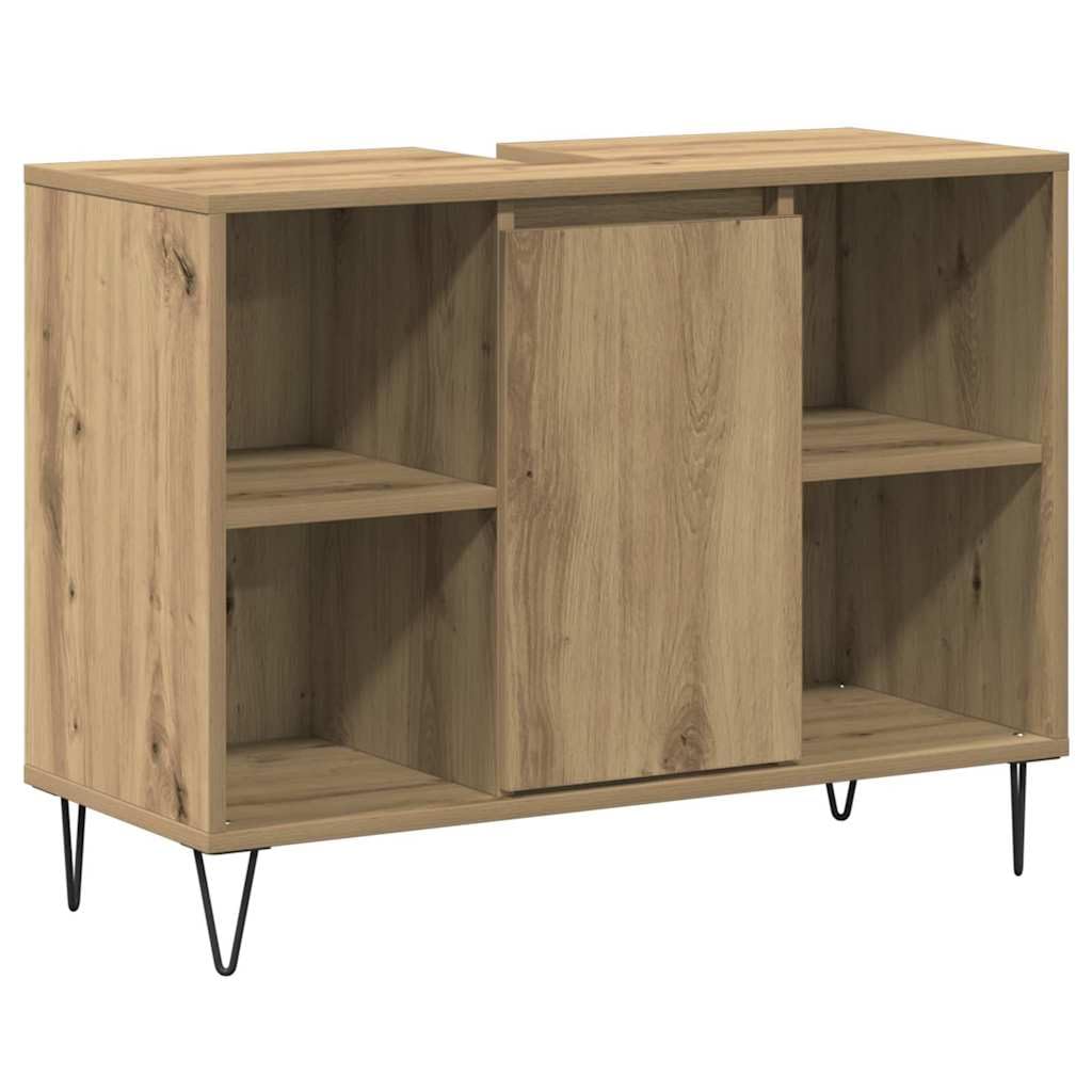 Szafka łazienkowa Artisan dąb 80 x 33 x 60 cm, montowana na ścianie, materiał drewnopochodny, z drzwiami na zawiasach, dużo miejsca do przechowywania ręczników i artykułów toaletowych