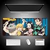 Demon Slayer Muismat, Anime Muismat, Gaming Mouse Pad, speciaal oppervlak verbetert de snelheid en precisie, 800 x 300 x…