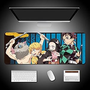 Demon Slayer Muismat, Anime Muismat, Gaming Mouse Pad, speciaal oppervlak verbetert de snelheid en precisie, 800 x 300 x…