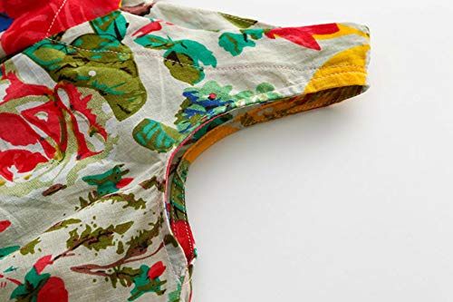 Image of Mud Kingdom Little Girls Shorts Sets Floral Pattern Summer Sleeveless 2 Piece Outfits