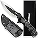 Oerla TAC OLL-OO5 Fixed Blade Outdoor Duty Knife 420HC Stainless Steel Field Knife Camping Knife Full Tang Blade with Glass-Filled Nylon Handle Waist Clip EDC Kydex Sheath (Black)