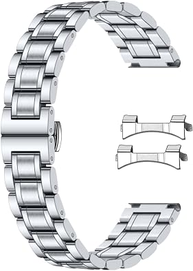 16mm 18mm 19mm 20mm 21mm 22mm 23mm 24mm Watch Band fit Most Tranditional Watch Stainless Steel Watch Bands with Curved Ends, Classic Watch Strap Replacement Bracelet for Men Women