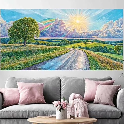 Diamond Painting Adulte Grand Format 100x300cm Toile Canevas Strass Cristal