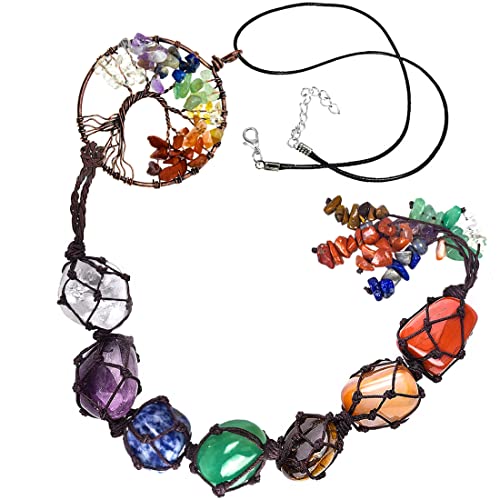 decoración de Pared de Chakra Chakra Colgante de Coche Ornamento árbol de la Vida Chakra Colgante de Pared Piedras curativas de Chakra decoración Colgante de Chakra Cover