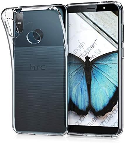 kwmobile Case for HTC U12 Life - Protective TPU Mobile Phone Case - Transparent Back Cover