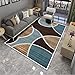 Produktbild Teppich jugendzimmer blau Moderner Wohnzimmer Teppich Blau Braun Abstrakter Geometrischer Salon Teppich Langlebig Happy Decor Kids Teppich 160X230CM großer Teppich 5ft 3''X7ft 6.6''