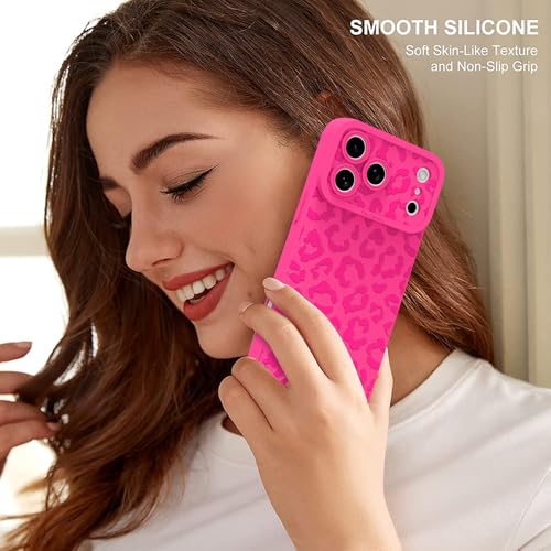 Image of ZIYE for iPhone 17 Pro Case Hot Pink Leopard Pattern Phone Case