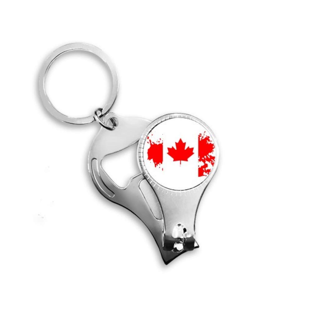 Porte-clés décapsuleur Canada Flavor en métal robuste pour trousseau