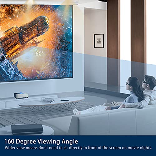 Image of Kayle 110 inch Motorized Projector Screen Electric Diagonal Automatic Projection 16:9 HD Movies Screen for Home Theater Presentation Education Outdoor Indoor W /Wireless Remote, Wall /Ceiling Mount (White)