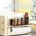 Roysili Magnetic Spice Rack For Refrigerator, Magnetic Fridge Shelf For Kitchen, Magnetic Shelf For Fridge Space Saving Black 4 Pack With Magnetic Paper Towel Holder