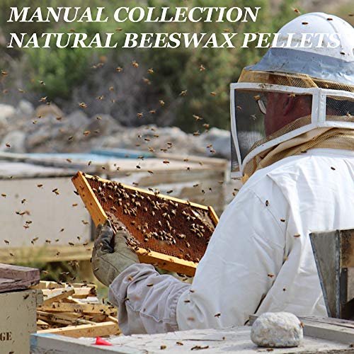 Grânulos de cera de abelha branca, pastilhas de cera de abelha natural de 4,5 kg para fazer velas, s