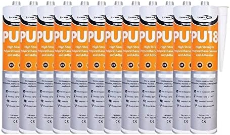 12 x Black Bond-It PU18 - High Strength Polyurethane Adhesive & Sealant EU3 Cartridge