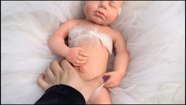 Bambola Neonato Realistica In Silicone Morbido 11,8 Pollici - Occhi Luminosi, Pelle Liscia, Per Regali Di Compleanno E Natale